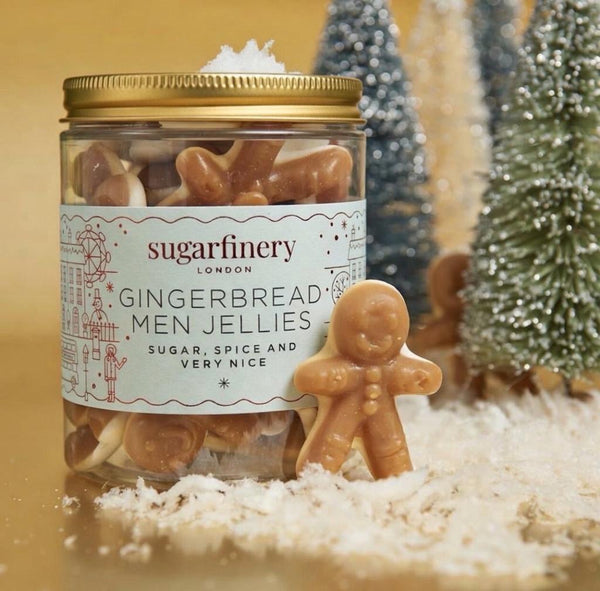 Gingerbread Men Jellies Sugar, Spice And Very Nice Sweet Wonderland Christmas Sweet Jar