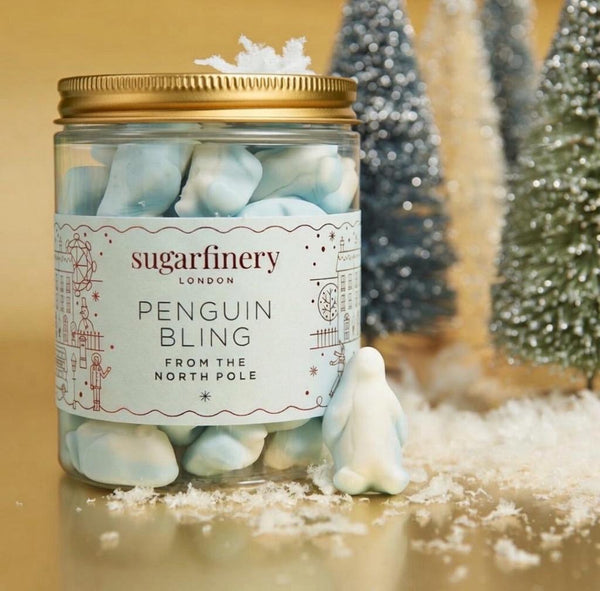 Penguin Bling From The North Pole Sweet Wonderland Christmas Pretty Posh Treats Sweet Jar