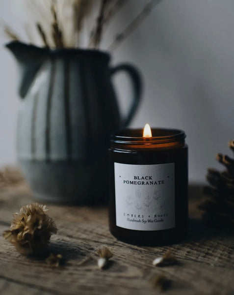 Ember and roots Black pomegranate candle