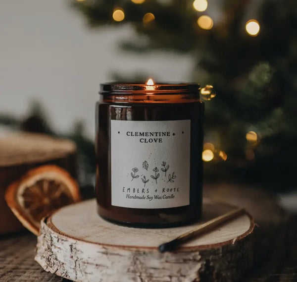 Ember and roots Clementine Clove candle