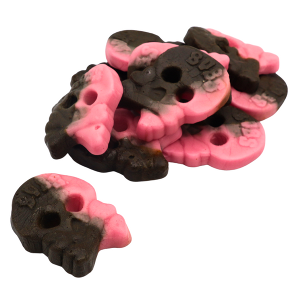 Bubs Raspberry and Liquorice Skulls