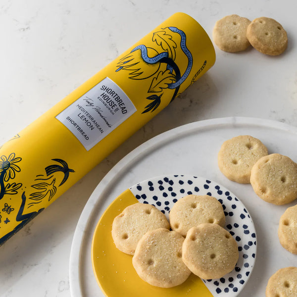 Eden Range Tin of Truly Handmade Shortbread Biscuits with Mediterranean Lemon - 250g