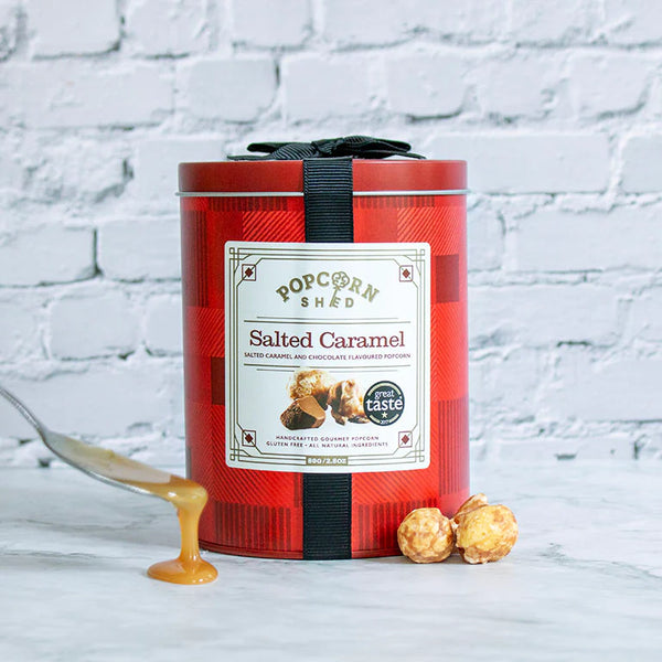 Popcorn Shed Salted Caramel gift tin 80g