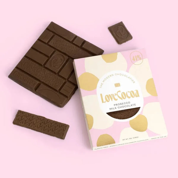 Love Cocoa - Prosecco Milk Chocolate Bar - 70g