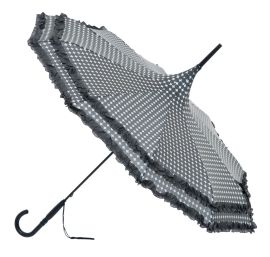 Grey pagoda frilled umbrella