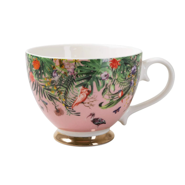 Chinoiserie Footed Mug Pink